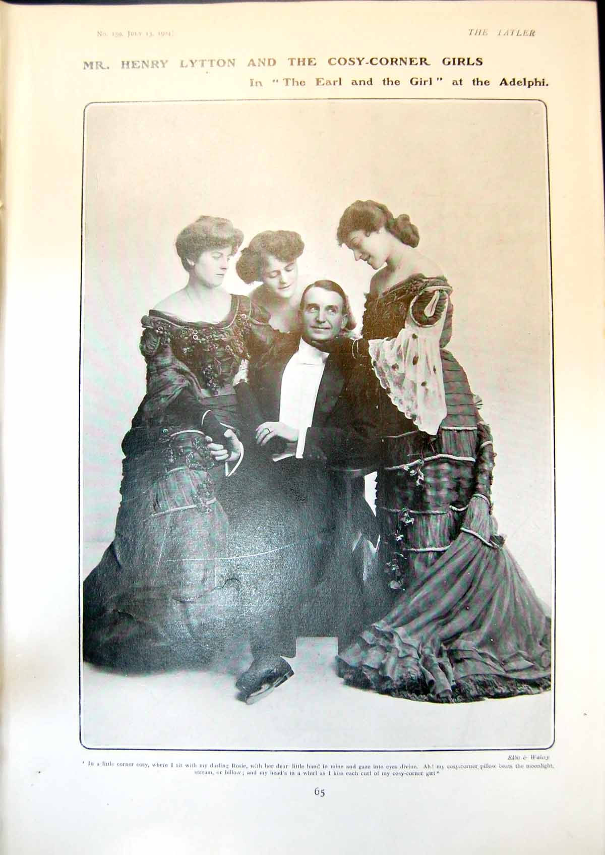 Antique Print Henry Lytton Cosy Corner Girls Earl Girl Connemara Househ1904