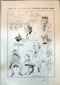 Old Print Tom Browne America Tioga Marriage Kings Head Gretna Green 1904 20th
