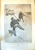 Antique Print Humour Tom Browne Donkey Boy What Price Exercising Beach 1904