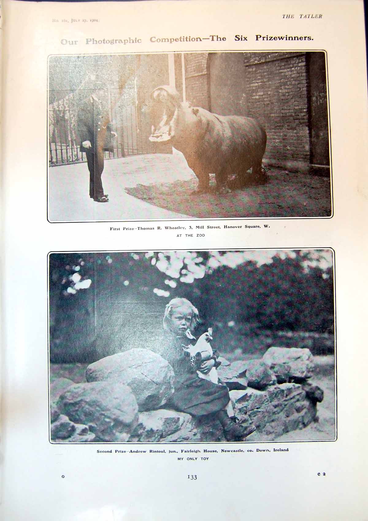 Old Hippopotamus Zoo Girl Hen Children Countess De La Warr Myra 1904 20th
