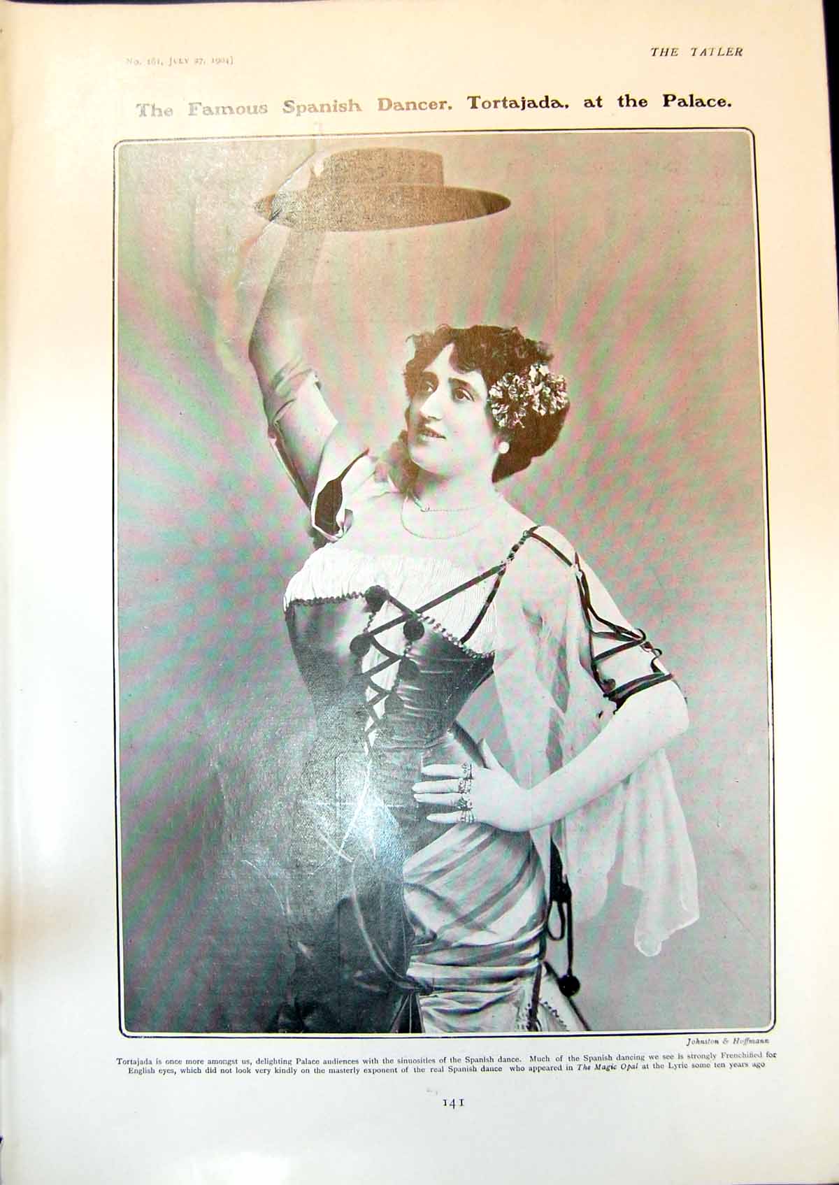 Old Print Spanish Dancer Tortajada Arthur Lawrence Yvonne Orchardson 1904 20th