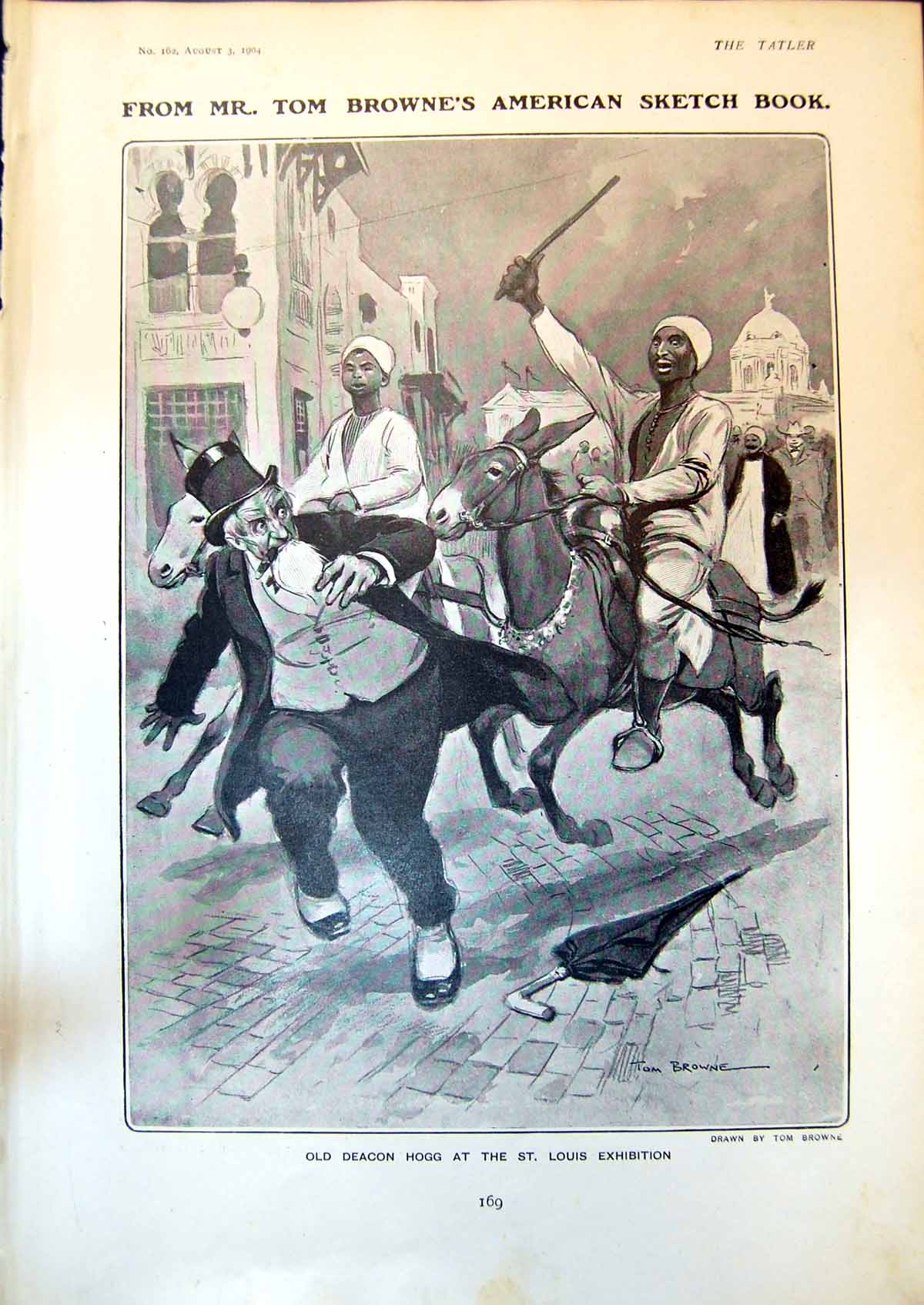 Antique Print T Brownes American Sketch Deacon Hogg St Louis Exhibition 190