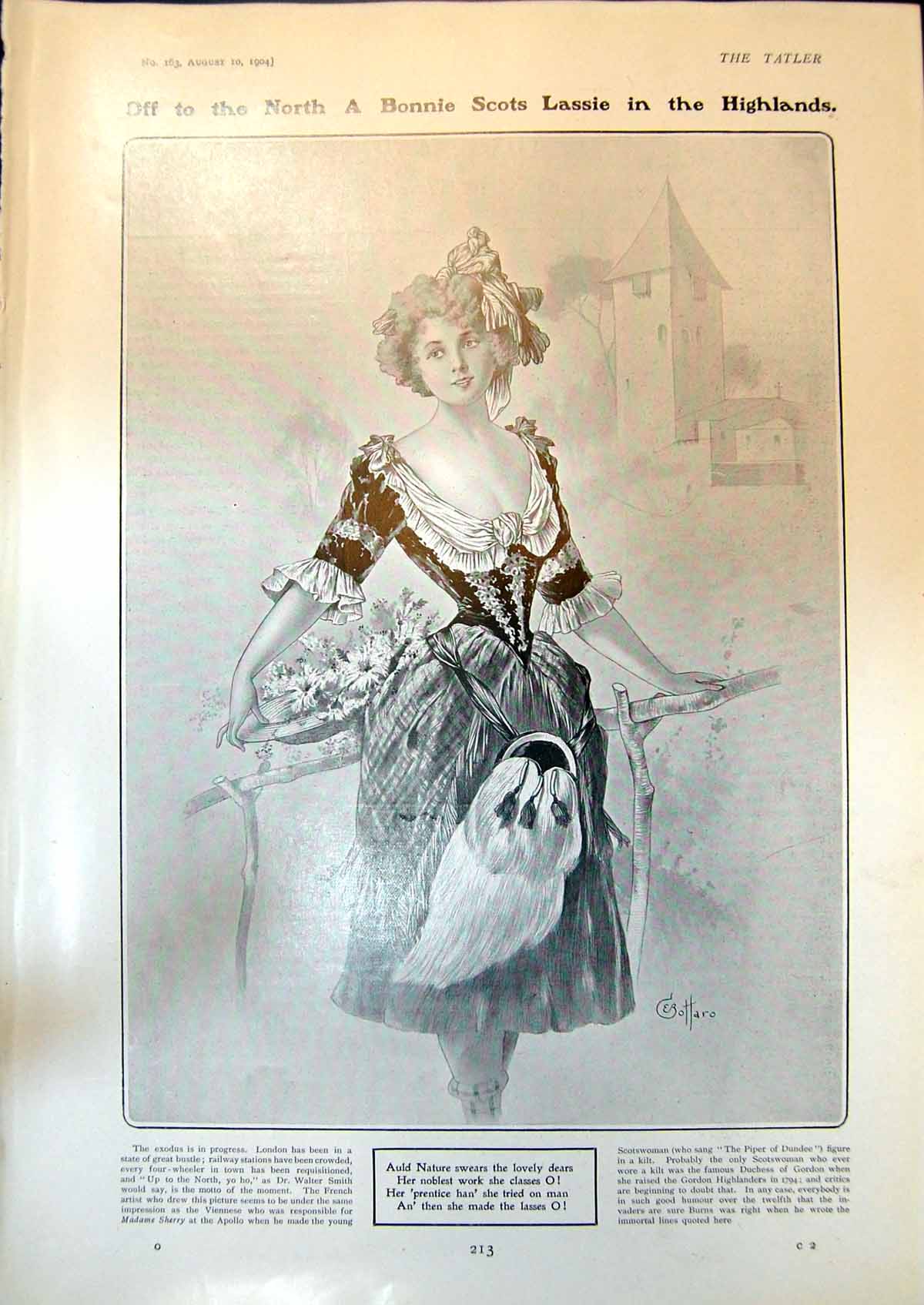 Old Bonnie Scots Lassie Highlands Mrs Willie James Sister Chas Forbes