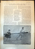 Antique Old Print Mixed Bathing Lance Thackeray Thin Man Beard Fat Lady 1904