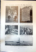 Old Rothenberg-On -Tabur Fishing Yarmouth Girl Straw Hat Morland 1904 20th