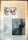 Antique Old Print Humour Young Hopeful Train Artist Boy Bear Clifton Zoo 1904