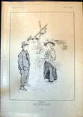 Old Debarred Young Couple Windmill Suienji Park Imitation Volcano 190 20th