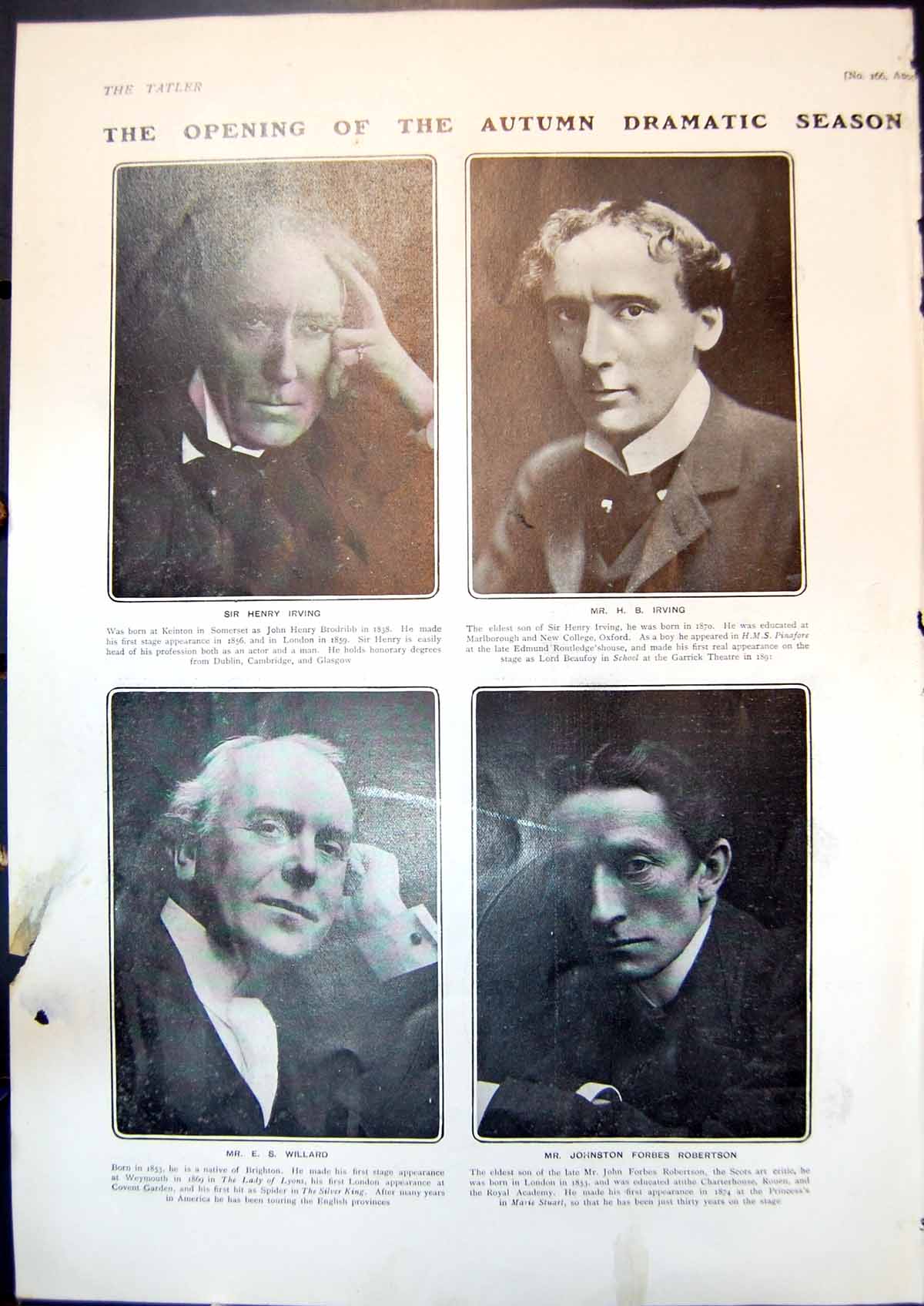 Old Sir Henry Irving E Willard J F Robertson H B Irving Enid Scott Do