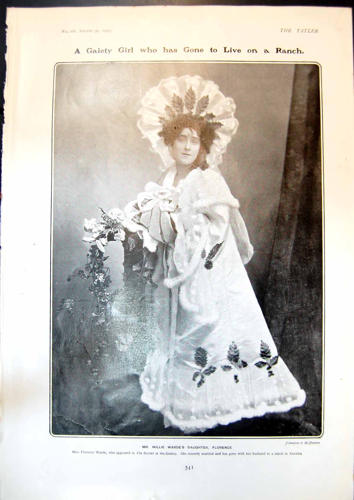 Old Florence Warde Orchid Maude Duval Eva Westcott Lewis Waller 1904 20th