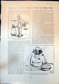 Old Print Picardy K Tynan D Hardy Flaxen Heads Children Women Stalls 1904 20th