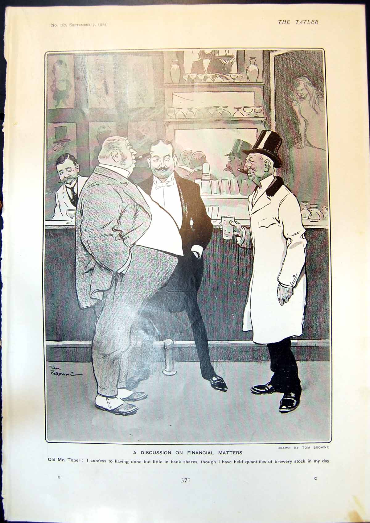 Antique Print Discussion Financial Matters Tom Browne Riding Dartmoor 1904 20th