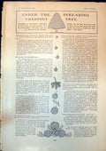 Antique Old Print Under Spreading Chestnut Tree Short Story Competition 1904