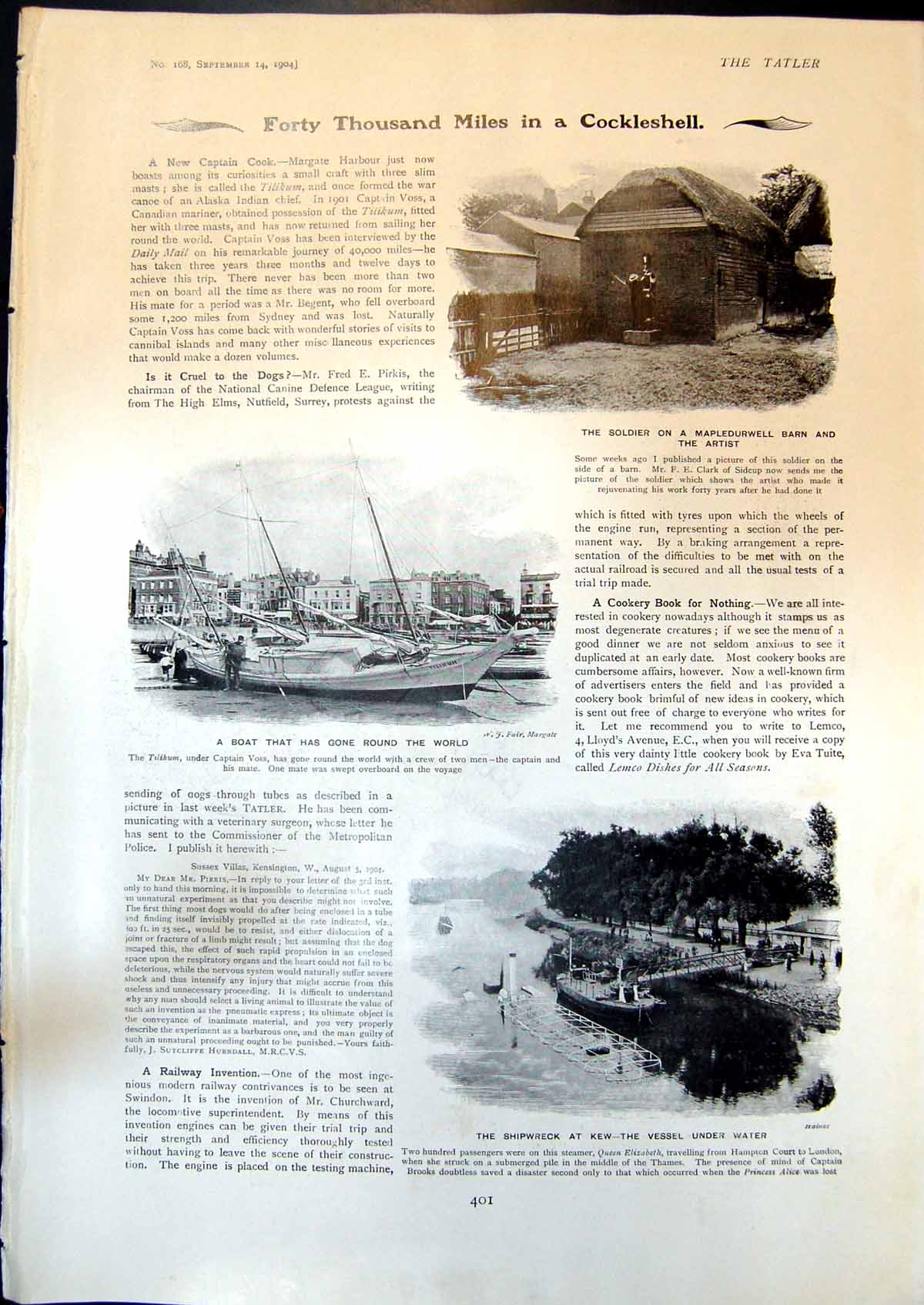 Old Tilikum Boat Shipwreck Kew Queen Elizabeth Close Hopping Season