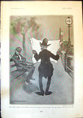 Old Print Humour Will Owen Weary Willie Reading Russians Short Money 1904 20th