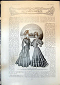 Old Print Tailor Made Dresses Autumn Coatee Diamond Pearl Bijouterie 1904 20th