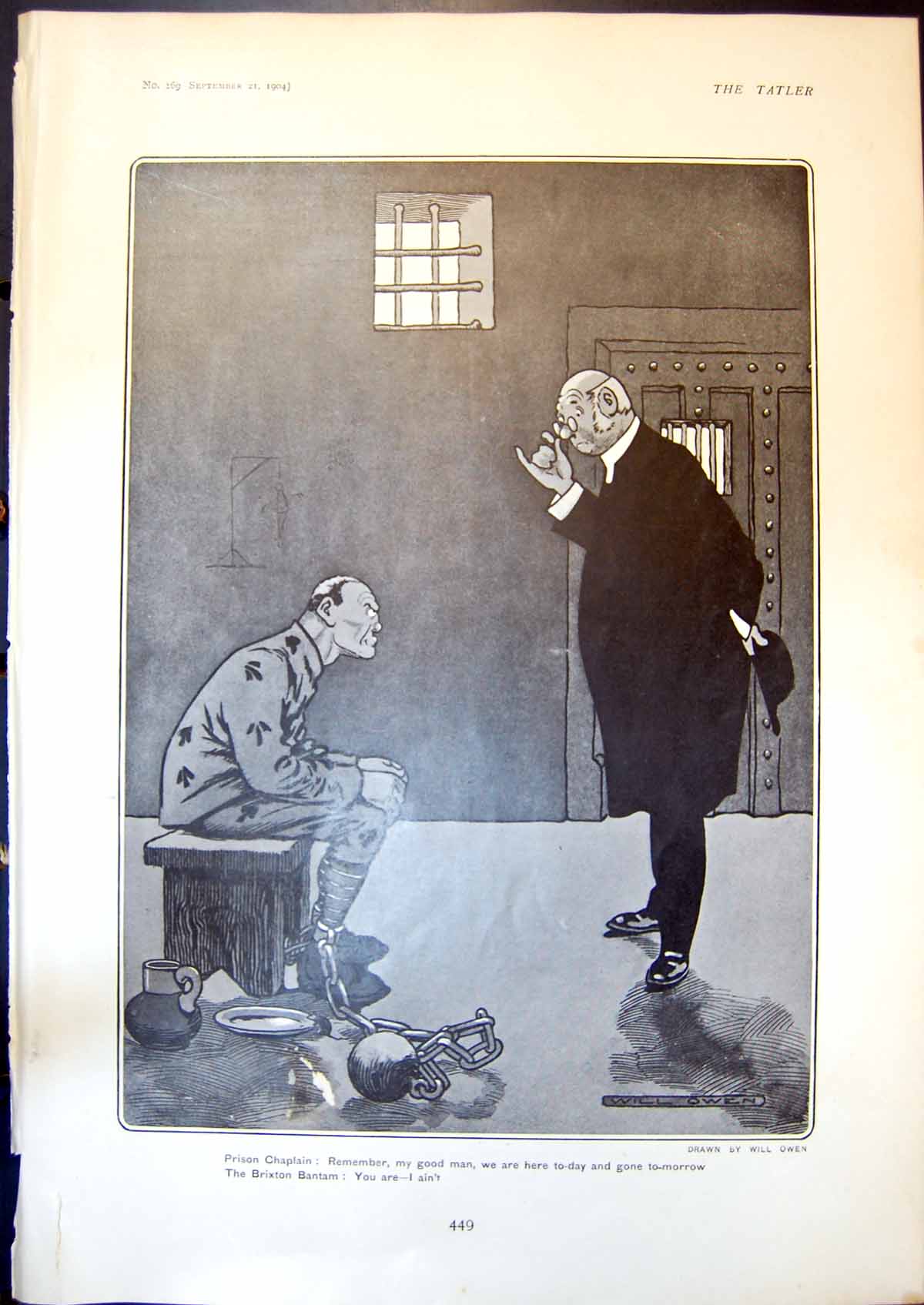 Old Humour Will Owen Prison Chaplain Modern Paraphrase Fleet St 1904 20th