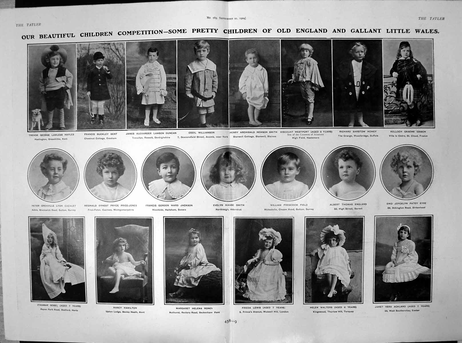 Old Beautiful Children England Wales Evelyn Smith Albert England 1904 20th