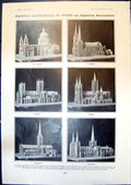 Old Cathedrals Wood St Pauls Lincoln Truro Chartres Beauty Barge 1904 20th