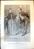 Antique Old Print Humour Chas Buchel Palmist Visitor Written Character 1904