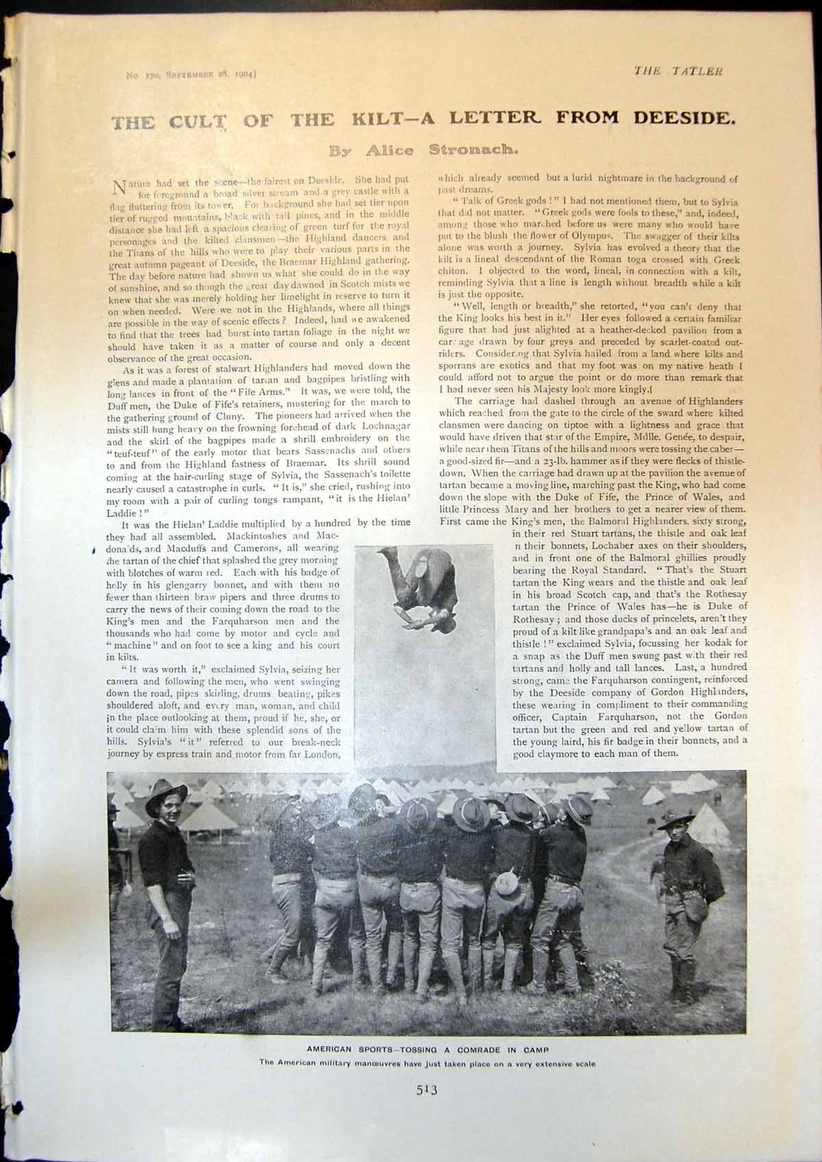 Old American Sports Tossing Comrade Camp J Worthington Irish Golf 190 20th