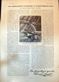 Old Print Interior RoCottage Showing Beams Existed Before Shakspere 1904 20th