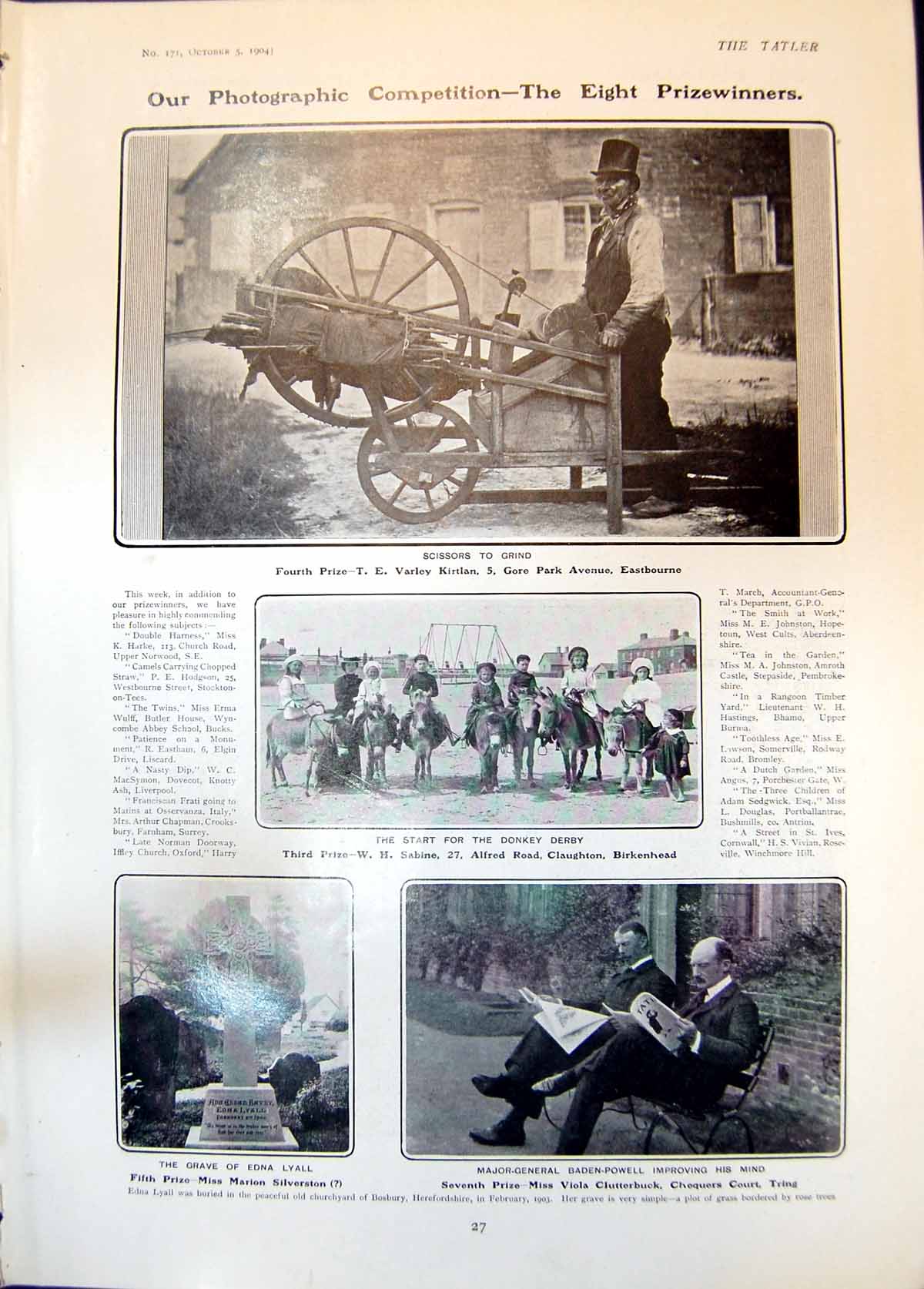 Old Grave Edna Lyall Maj Gen Baden Powell Garden Lies Geo Alexander19 20th