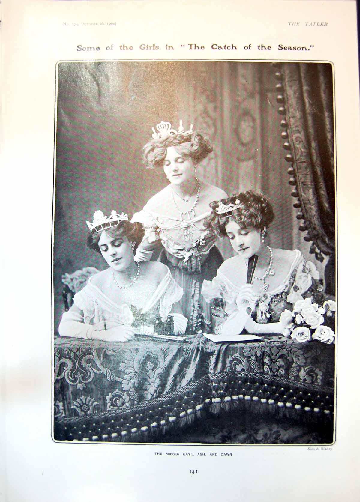 Old Catch Season Misses Kaye Ash Dawn Lays Ancient Rome Bateman 1904 20th