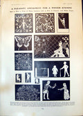 Old Examples Paper Cutting American Girl Policeman Drunk L Wood 1904 20th