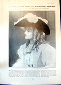 Antique Print Florence Harris Nell Gwyn Gertrude Burnett Elsie Molloy 1904 20th