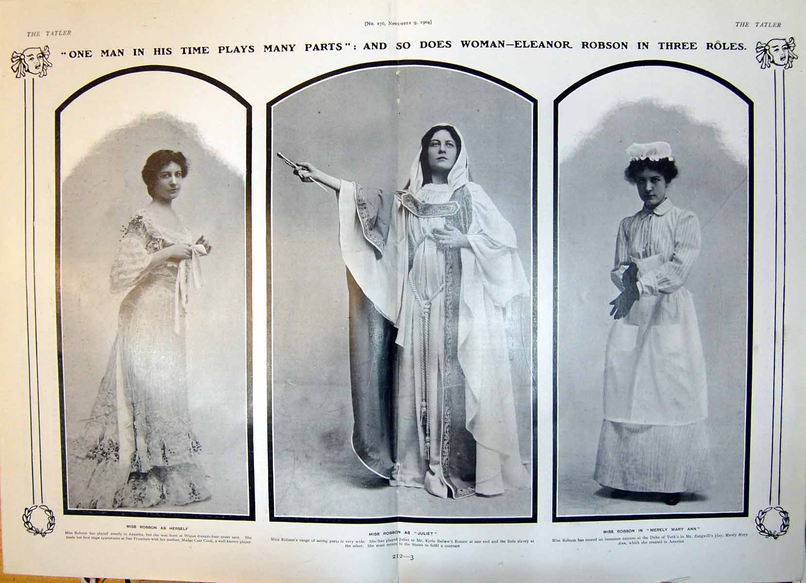 Old Eleanor Robson As Herself Juliet Merely Mary Ann Duke Yorks 1904 20th