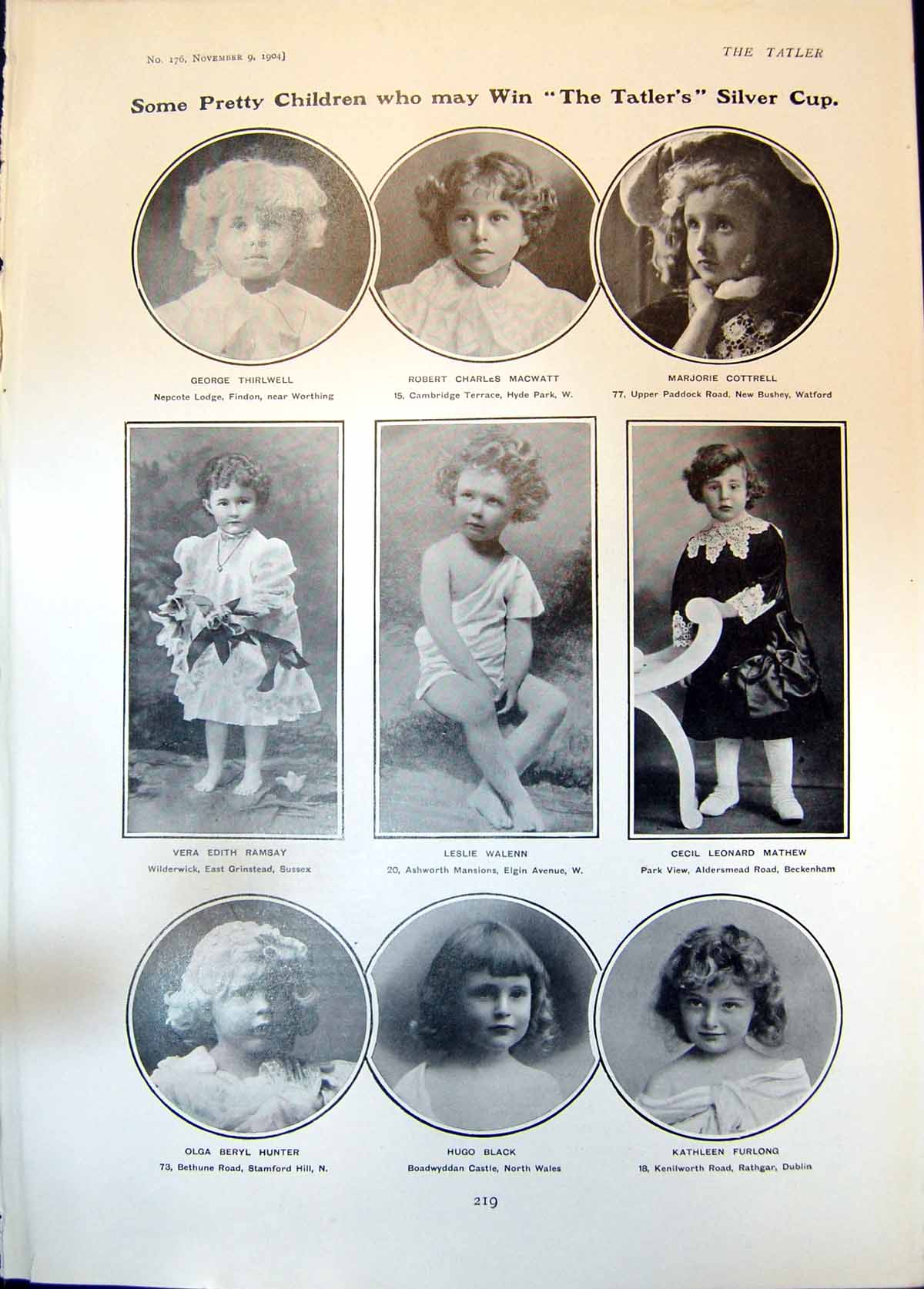Old Pretty Children George Thirwell Marjorie Cottrell Hugo Black 1904 20th