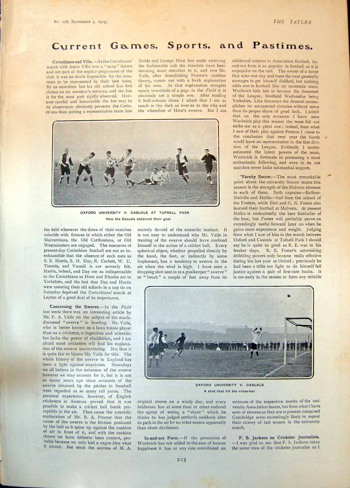 Old Oxford University V Casuals Lacrosse Lords Middlesex V Surrey 190 20th