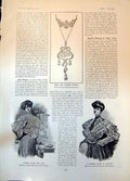 Old Blouse Silk Lace Taffetas Pearl Diamond Pendant Rexette Car 1904 20th