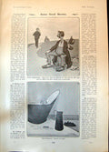 Old Print Humour Tramp Followed Man For Cigar Bath No Towel Gateman 1904 20th