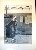 Old Antique Print Humour Will Owen Musical Correspondent Bill Bailey 1904 20th