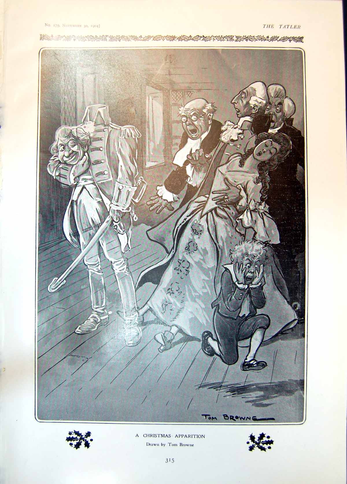 Old Christmas Apparition Tom Browne Eleanor Thwaite Arthur James 1904 20th