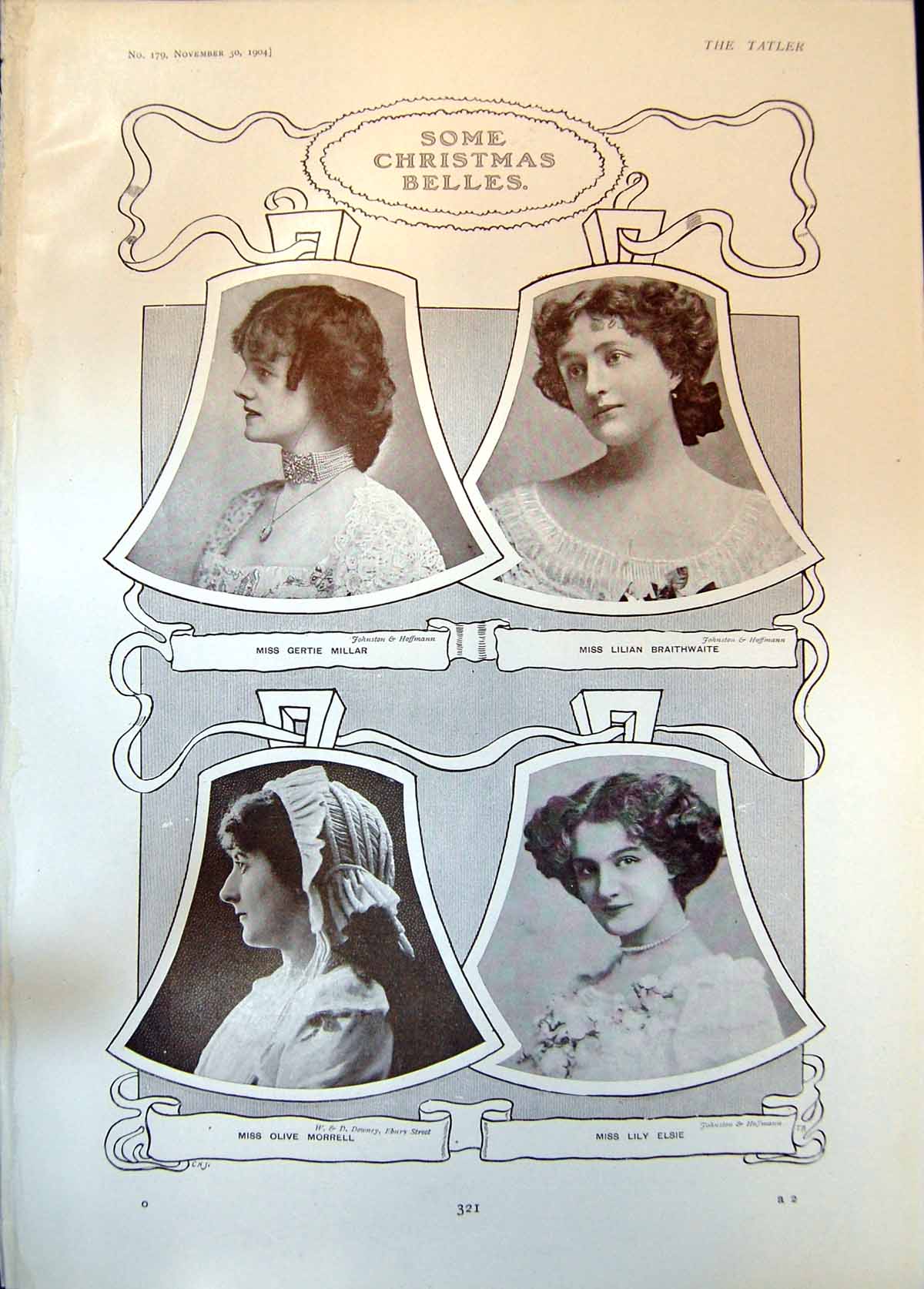 Old Gertie Millar Olive Morrell Lily Elsie Hints Christmas Decoration