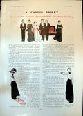 Antique Print Candid Violet Jeannette Cooper Charlotte Harding Hat Box 1904