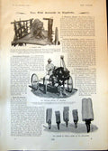 Antique Old Print Trapped Tiger Trotting Ostrich Arkansas Porters Paris 1904
