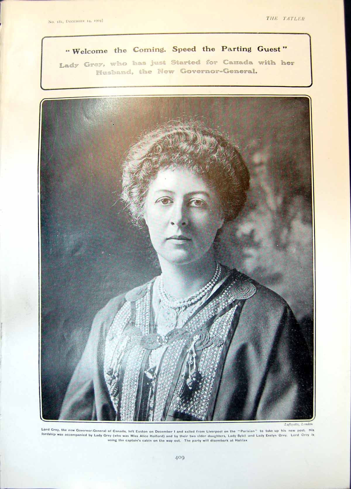 Old Lady Grey Started Canada Arch Constantine Rome Tommy Atkins 1904 20th
