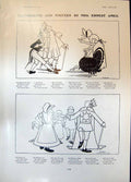 Original Old Antique Print Humour Mrs Ernest Ames King Samson Margot 1904 20th