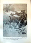 Old Print On Road Christmas Party Lawson Wood Mildred Charles Motor 1904 20th