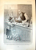 Old Print Humour Dudley Buxton Girl Shop Veronica Brady Mabel Garden 1904 20th