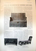 Old Linen Pattern Oak Bench Coffer Sofa Time Charles 11 Chest Walnut1