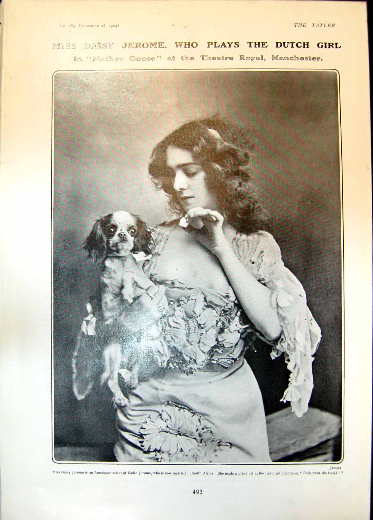 Antique Old Print Daisy Jerome Mother Goose Marie Dainton Dolly Mccalla 1904