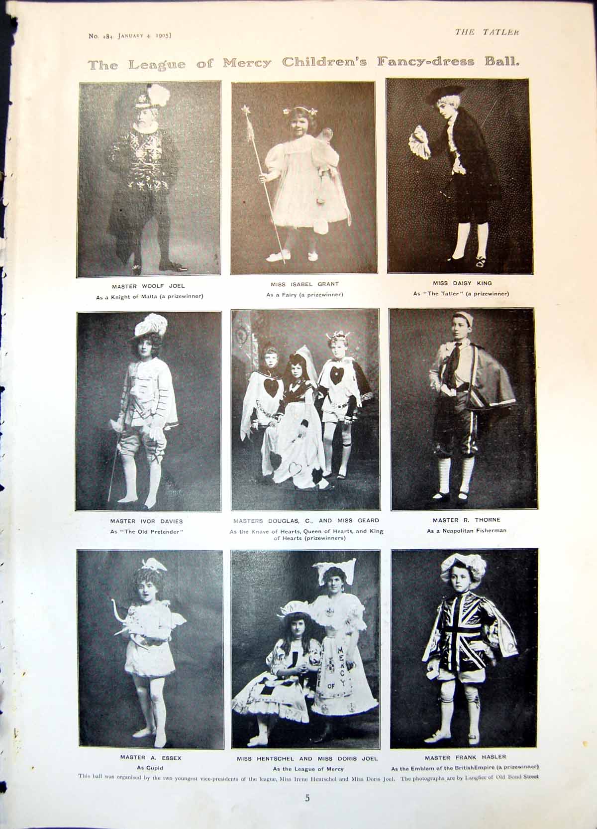 Antique Print Childrens Fancy Dress Ball Tarpon Greenock Harbour Mist 1905 20th