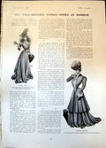 Old Riviera Frock Walking Costume Jacobean Bedstead Oak Cupboard 1905 20th