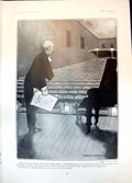 Antique Old Print Leader Concert Party No Audience Caretaker Will Owen 1905
