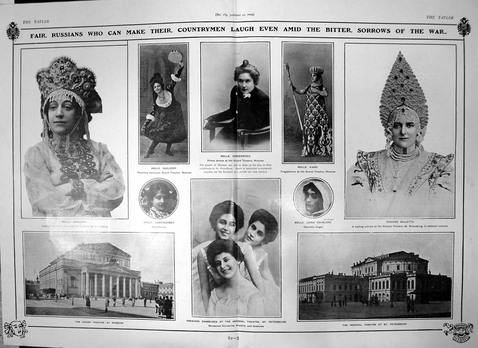 Old Russians Make Countrymen Laugh Mdlle Karri Miranova Theatre 1905 20th