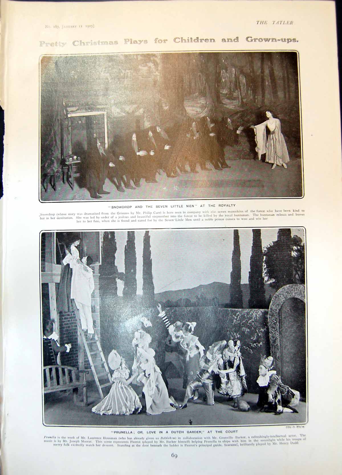 Antique Print Snowdrop Seven Little Men Prunella William RignMiss Lyndon190